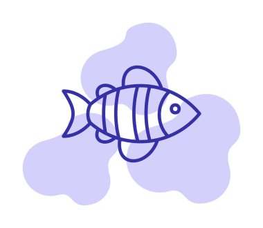 balığı web simge vektör çizim