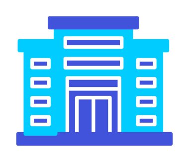 Alışveriş merkezi simgesi. Alışveriş merkezi oluşturma simgesi, vektör illüstrasyonu 