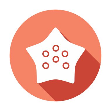 denizyıldızı düz ikon vektör çizimi 