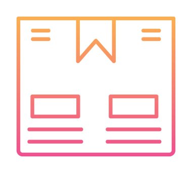 Taşıma Kutusunun vektör illüstrasyonu modern simge                             