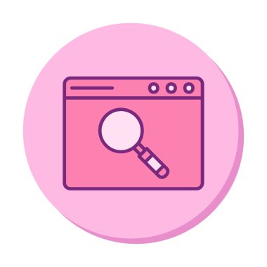 Basit Tarayıcı Arama simgesi, vektör illüstrasyonu