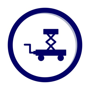 Makas kaldırma simgesi tasarımı, vektör illüstrasyonu