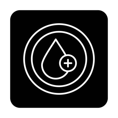 Kan damlası ağ simgesi, vektör illüstrasyonu 