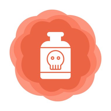 Basit Toksin simgesi, vektör illüstrasyonu