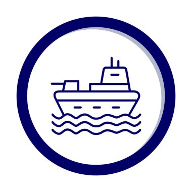 Gemi simgesi, vektör illüstrasyonu