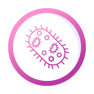 Basit yassı mikroorganizma ikon vektör çizimi 