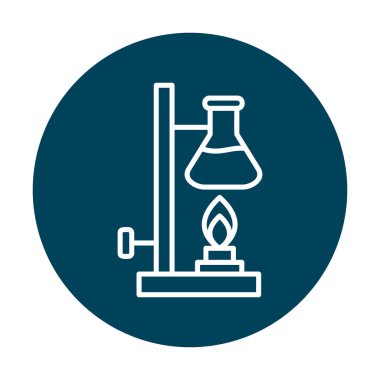 Basit Kimyasal Deney simgesi, vektör çizimi