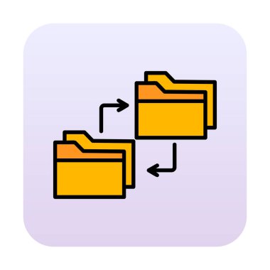 Basit Veri Kopyalama simgesi, vektör illüstrasyonu