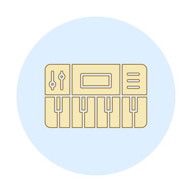 yaratıcı Sentezleyici ikon vektör çizimi