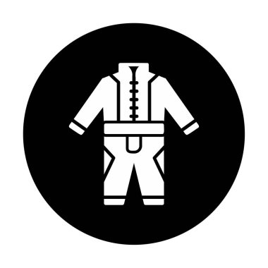 Race Suit web simgesi, vektör illüstrasyonu