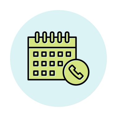 Takvim simgesi, vektör illüstrasyonu basit tasarım