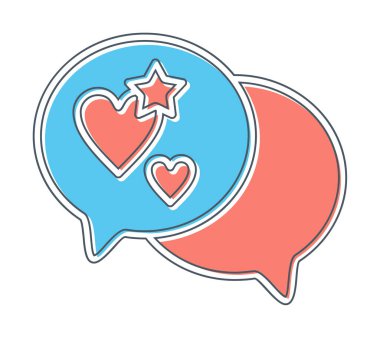 Basit konuşma balonu simgesi, vektör illüstrasyonu