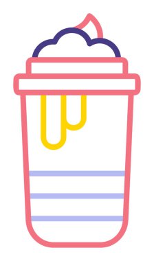 Sıcak çikolata, vektör illüstrasyon tasarımı 