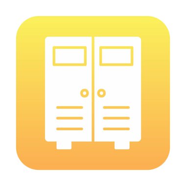 Lockers web simgesi, vektör illüstrasyonu                