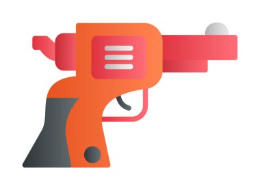 askeri tabanca ikonu vektör illüstrasyonu 