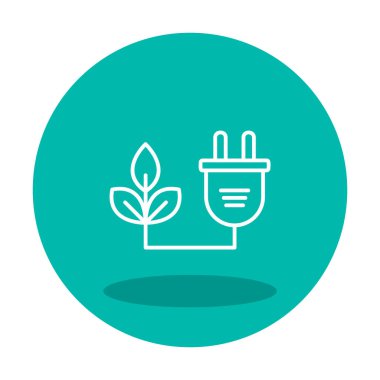 Basit Biyokütle eko enerji simgesi, vektör illüstrasyonu