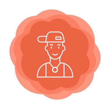 Rapçi. Web simgesi basit illüstrasyon