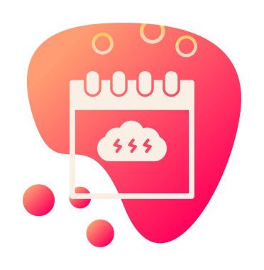 Takvim simgesi, vektör illüstrasyonu basit tasarım