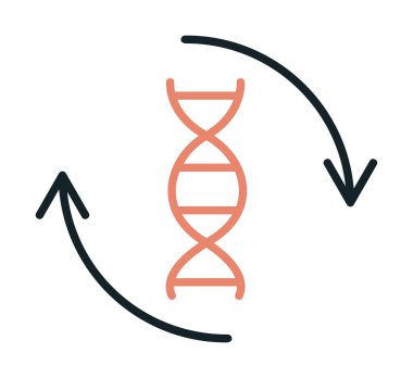 DNA simgesinin basit düz molekülü