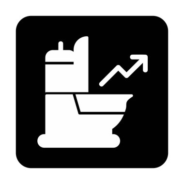 Ok simgesi vektör illüstrasyonlu idrar 