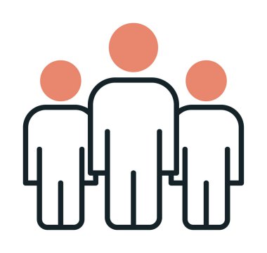 grup insan düz biçim vektör çizimi 