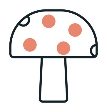 İzole edilmiş arkaplanda mantar simgesi