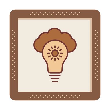 Basit Bulut vektör simgesi. 