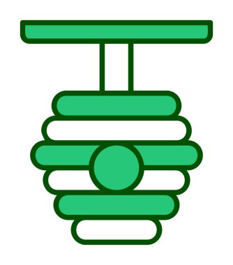 Arı kovanı simgesi vektör illüstrasyonu