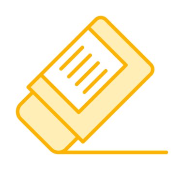 silgi simgesi, vektör illüstrasyonu basit tasarım