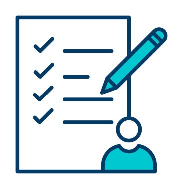 Basit düz pano ve kontrol listesi simgesi.