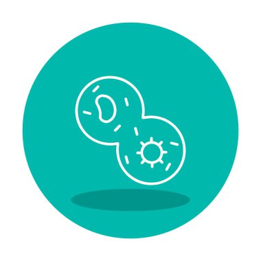 Mitoz web simgesi, vektör illüstrasyonu