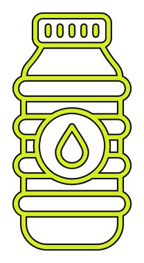 su şişesi simgesi, vektör illüstrasyonu    