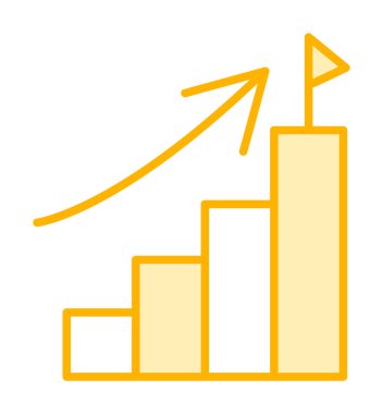 Basit düz grafik vektörü ince çizgi simgesi