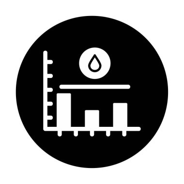 Şeker seviyesi grafik simgesi, vektör illüstrasyonu  