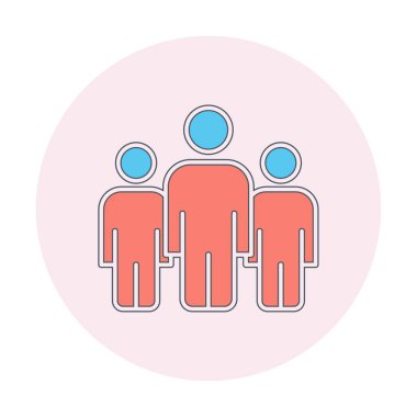 grup insan düz biçim vektör çizimi 