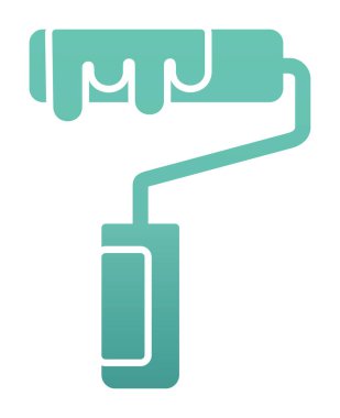 Modern Paint Roller simgesinin vektör çizimi              