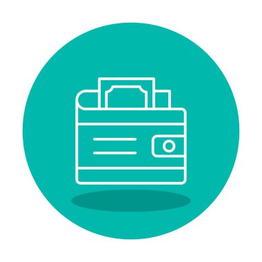 Cüzdan. Web simgesi basit illüstrasyon