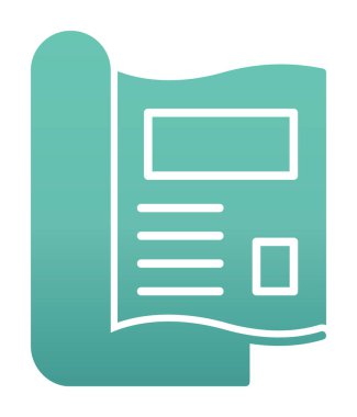 dergi simgesi, vektör illüstrasyonu basit tasarım