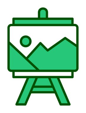 düz basit boyama simgesi, vektör illüstrasyonu 