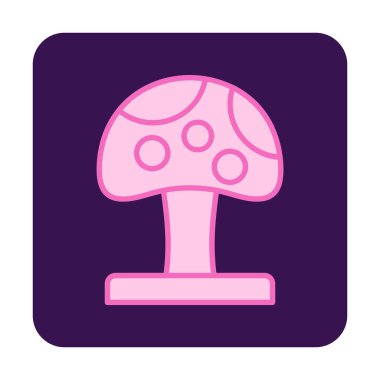 İzole edilmiş arkaplanda mantar simgesi