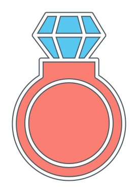 halka simgesi, vektör illüstrasyonu basit tasarım