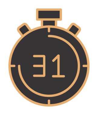 düz modern kronometre vektör çizimi