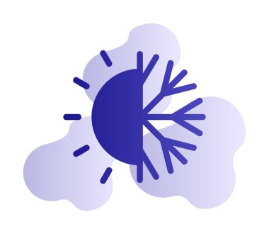 Hava durumu simgesi, vektör illüstrasyonu 