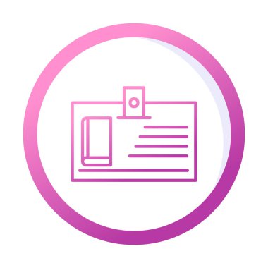 Kütüphane kartı simgesi, vektör illüstrasyonu