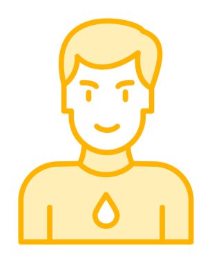 Basit Survivor kişi avatar simgesi, vektör illüstrasyonu