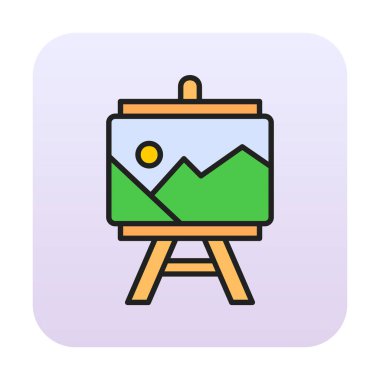 Basit boyama simgesi, vektör illüstrasyonu 