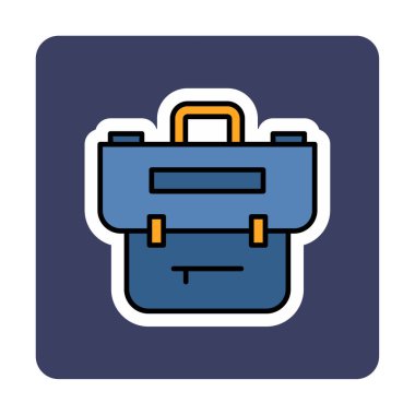 Çanta. Web simgesi basit illüstrasyon  