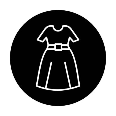 elbise web simgesi, vektör illüstrasyonu