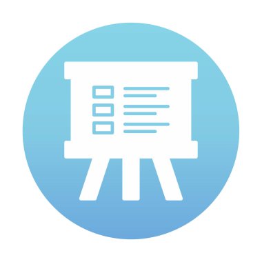 Üniversite Sunum ikonu vektör illüstrasyonu 