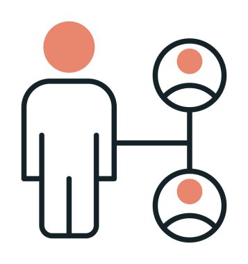 Takım yönetimi kavramının iş dünyası simgesi, vektör illüstrasyonu